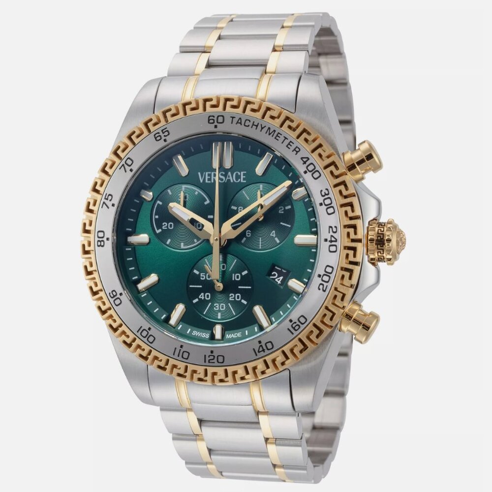 Versace Gold Plate Two Tone Watch